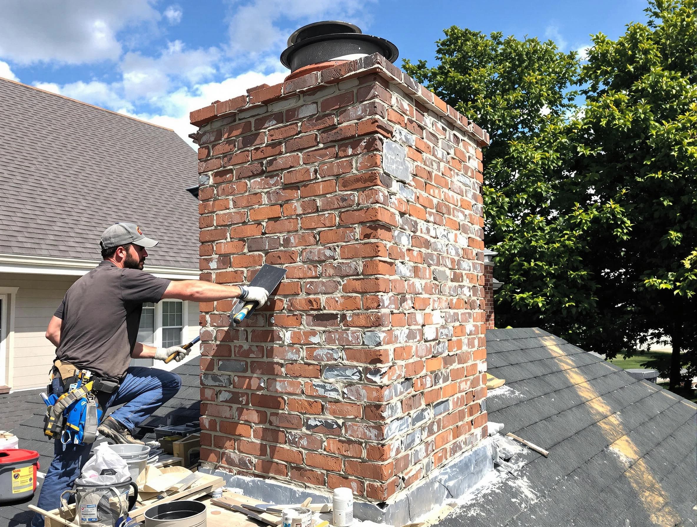 Completed chimney rebuild by Santaquin Chimney Sweep in Santaquin, UT