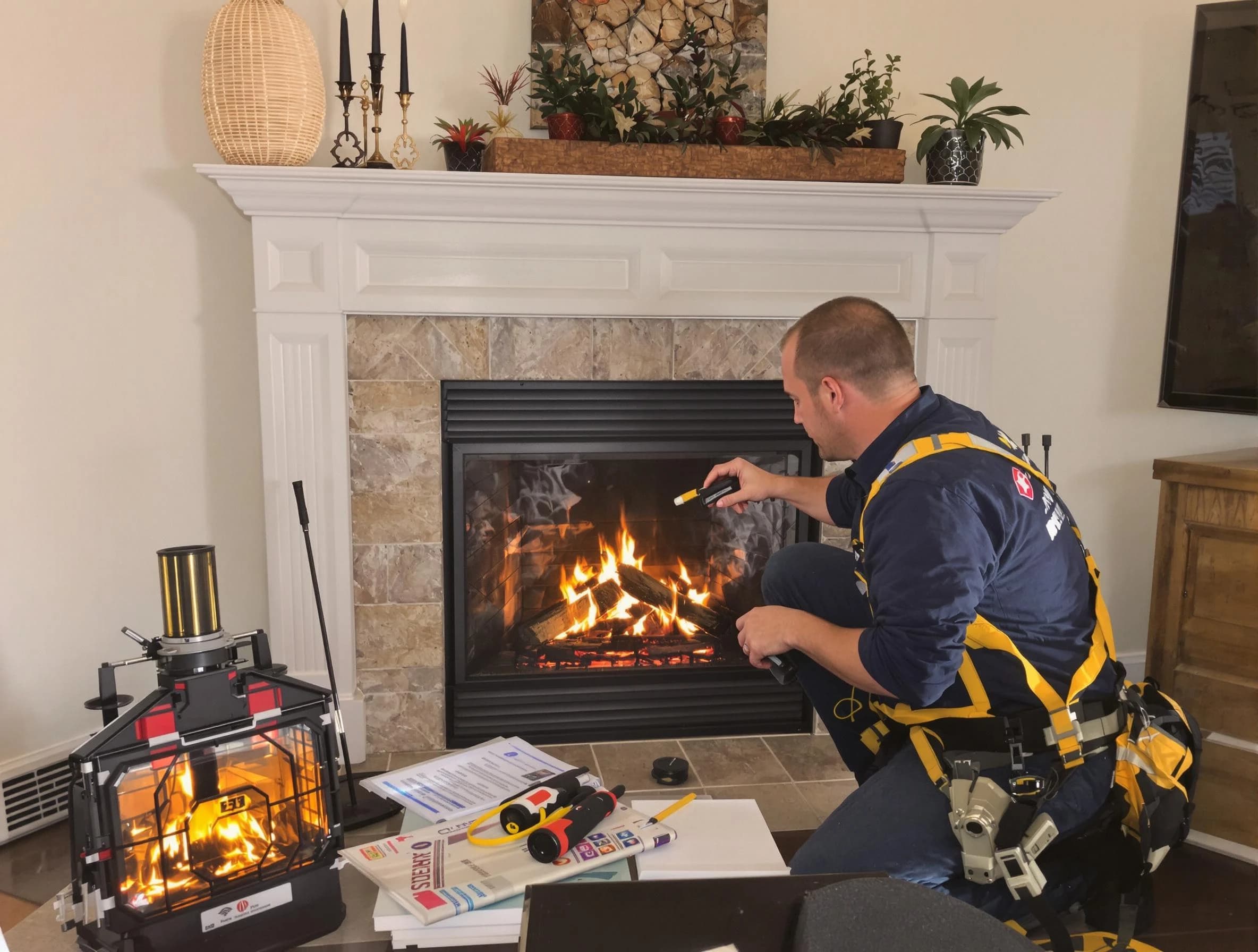 Safety-focused fireplace inspection by Santaquin Chimney Sweep in Santaquin, UT